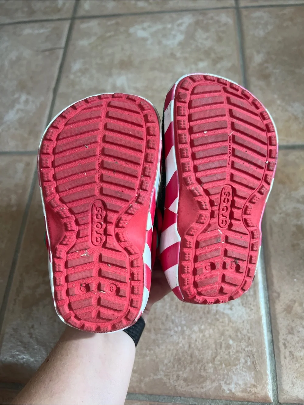 Crocs fleece lined Holiday Christmas Disney Mickey Minnie Mouse toddler Size 8C